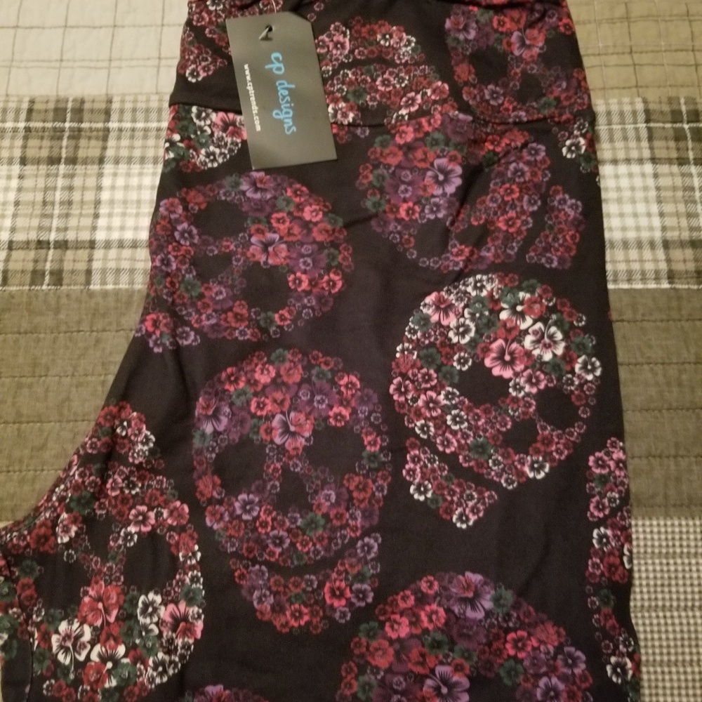 Charlie's Project floral skull print leggings
